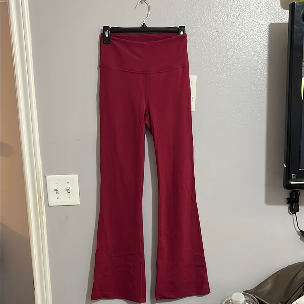 Pomegranate high waisted Flared Yoga Pants